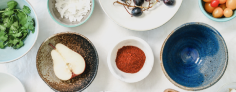 dishes of nutritious foods