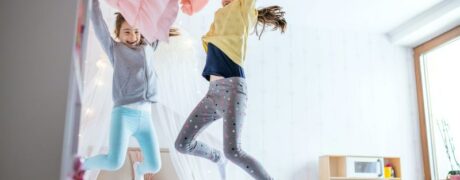ADHD: not bad behavior, children jumping on the bed
