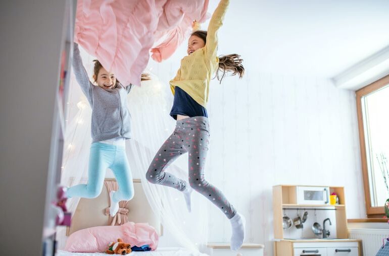 ADHD: not bad behavior, children jumping on the bed