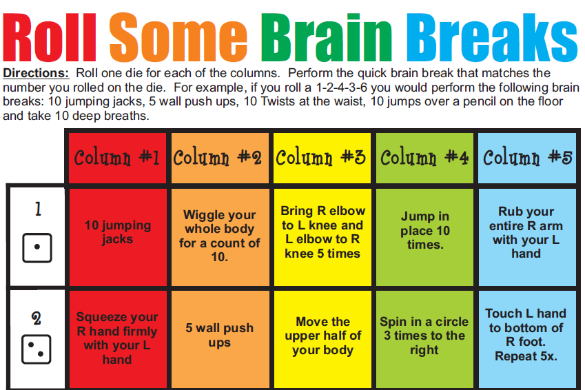 Brain Breaks for focus